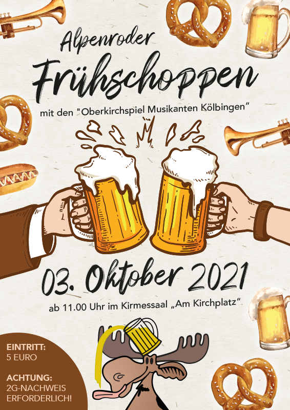 Plakat Frühschoppen Alpenrod Kirmesgesellschaft